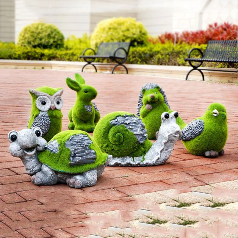 

Outdoor Simulation Flocking Animal Resin Ornaments Courtyard Garden Figurines Decoration Landscape Kindergarten Sculpture Crafts