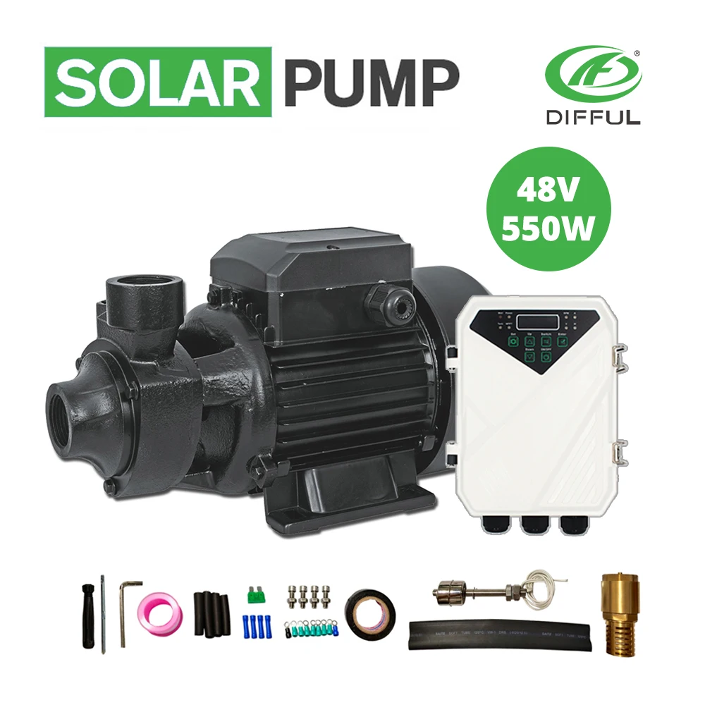 Solar Surface QB Pump DC Off Gird 48V 550W 50m 3000 L/H MPPT Controller DQB3.0-50-48/550