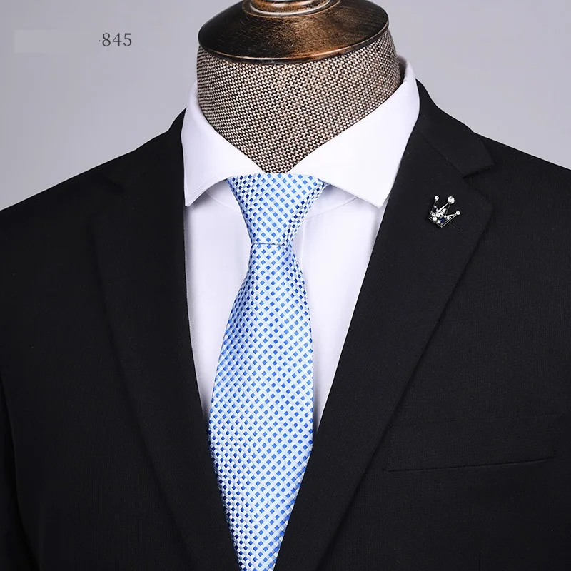 Corbatas de 8cm con cremallera para hombre, traje Formal de boda, entrevista, trabajo, accesorios de negocios con corbata de regalo, 2024