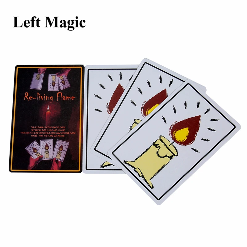 Fun Relighting Candles Cards Magic Tricks Re-Living Flame Card Close Up Street Magic Props Illusion Mentalism Comedy Accessories