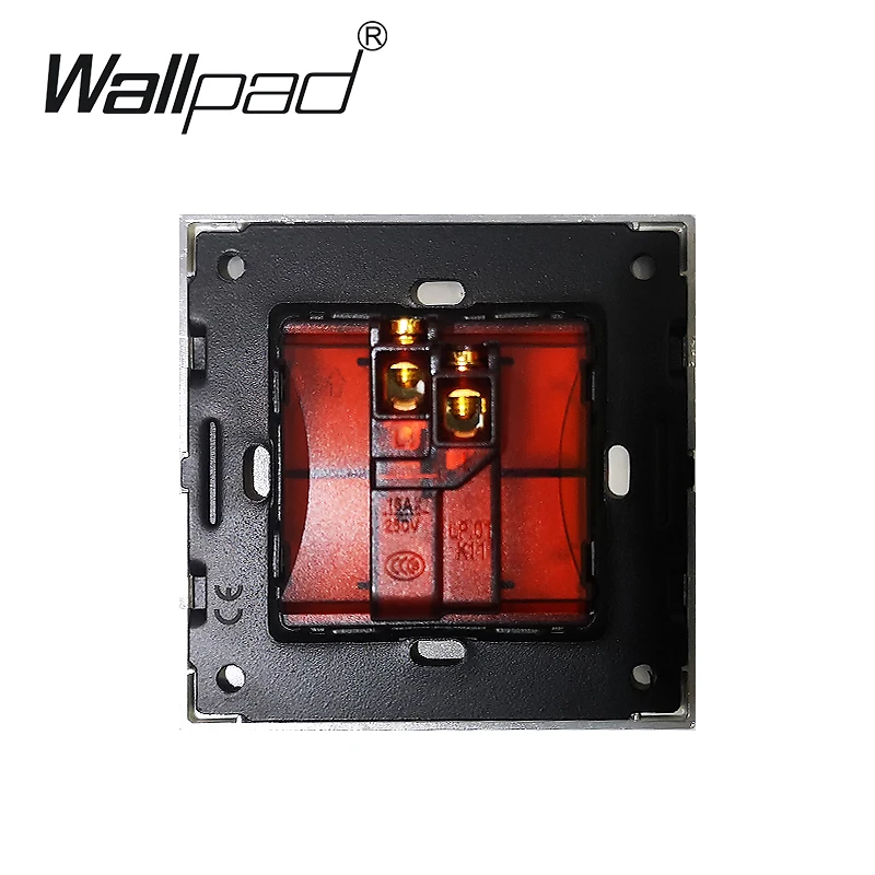 1 Gang 1 Way Switch Wallpad Luxury Wall Light Switch Satin Metal Panel On Off Rocker Switch Interrupteur Fluorescent  Indicator