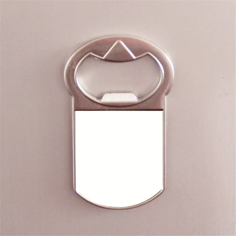 

20pcs/lot bottle opener blank Sublimation heat press diy Fridge magnet bottle opener with Metal plate