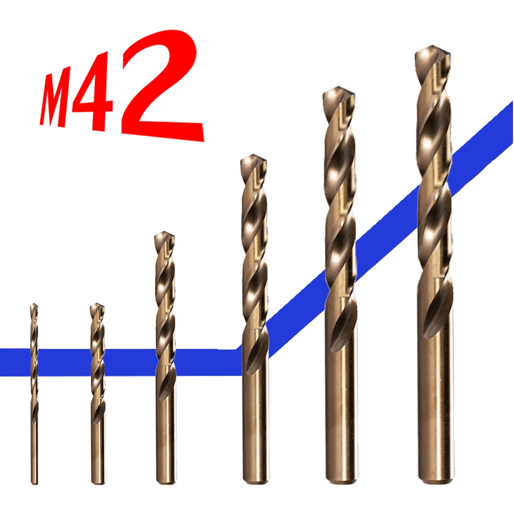 1 szt. Modele odmiany kompletne wiertło spiralne HSS M42 1-14mm używane do wiercenia na stal hartowana, żeliwo, stal nierdzewna
