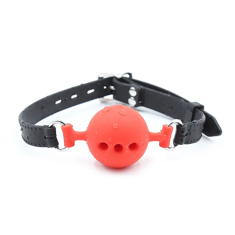 

Sex Open Mouth Gag Ball All Silicone Black Strap Bdsm Gag With Open Holes Slave Bondage Restraints Sex Toys For Women Couples