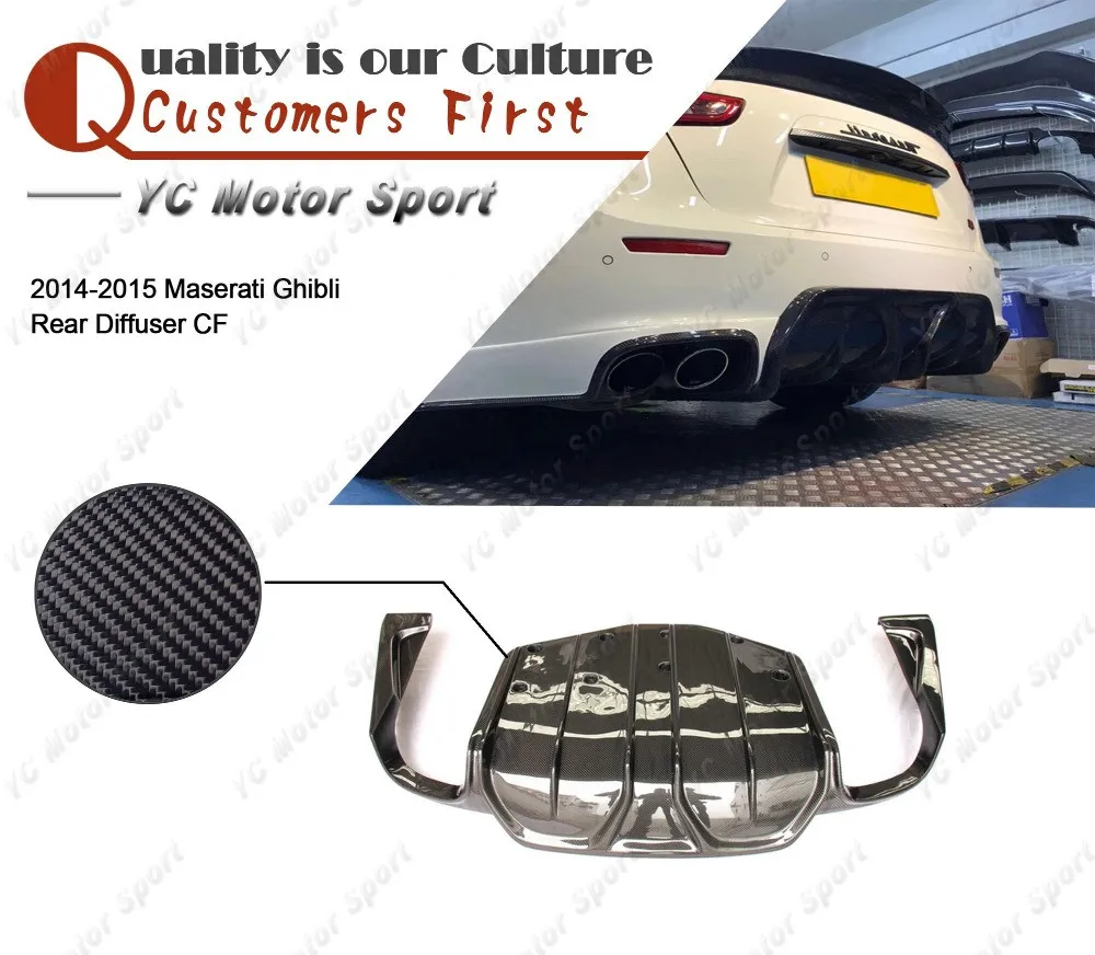 

Car Accessories Carbon Fiber Rear Diffuser Underboard Fit For 2014-2015 Ghibli ASP Style Rear Bumper Diffuser