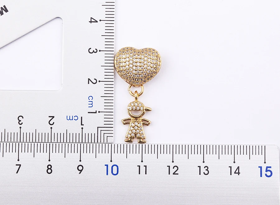Nidin Heißer Verkauf Sohn Tochter Herz Vergoldet Zirkonia Familie Mädchen Junge Anhänger Halskette Kette Schmuck Für Mutter Geschenk – Detail 29