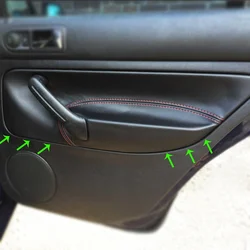 For VW Golf 4 MK4 Bora Jetta 1998 1999 2000 2001 2002 2003 2004 2005 Only LHD 4 Doors Armrest Panel Leather Cover Inner Trim