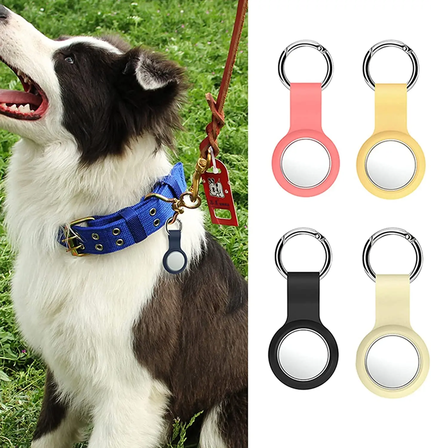 ฝาครอบซิลิโคนสำหรับ Air หมวดหมู่ Tracker อุปกรณ์ป้องกัน Shell Bumper Anti-Scratch Fall พวงกุญแจ Apple Airtag กรณี