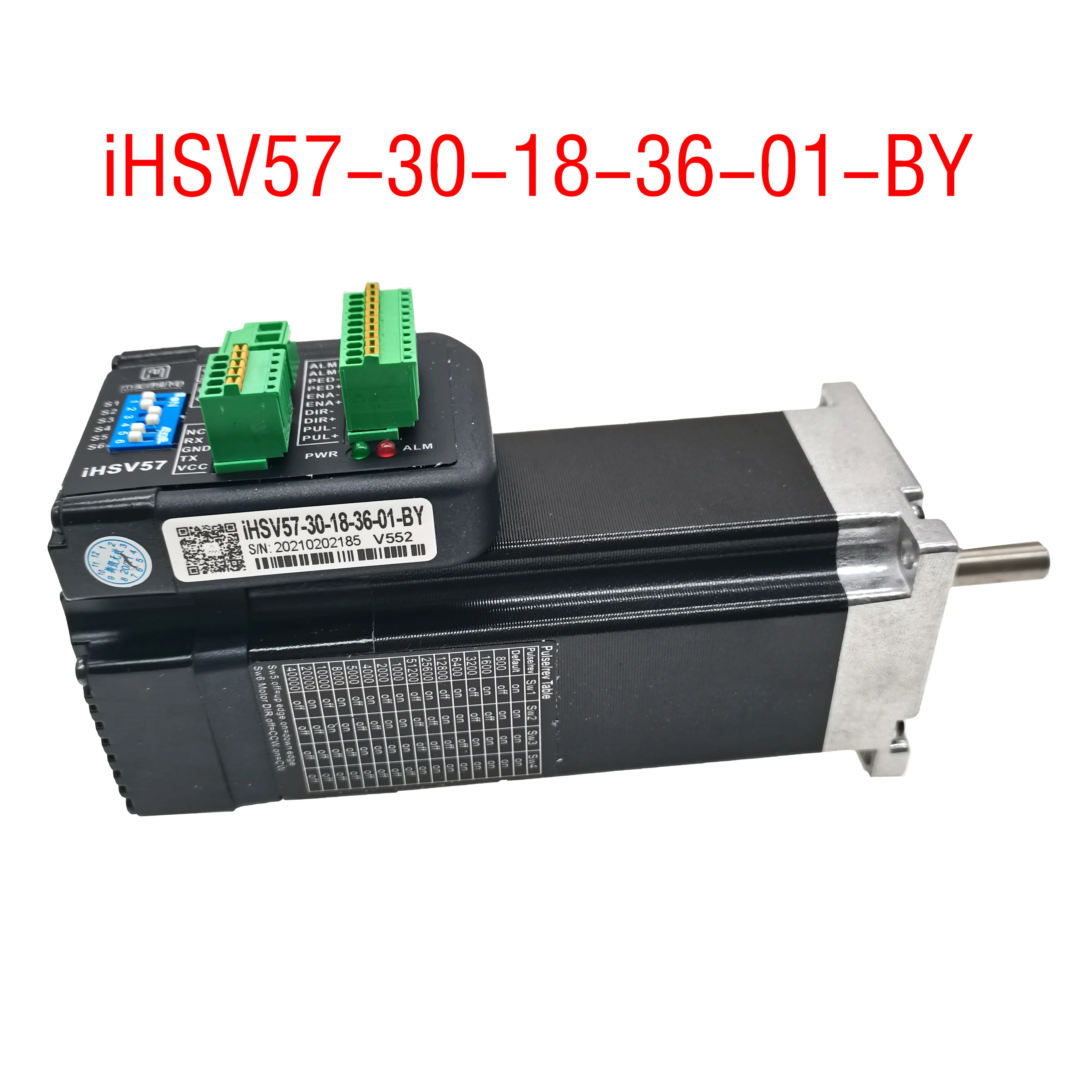 Le nouveau moteur servo intégré original de 180W 3000 pliable NEMA23 0.57Nm 36VDC iHSV57-30-18-36-01-BY nous avons la version V552 et Vliquid vers