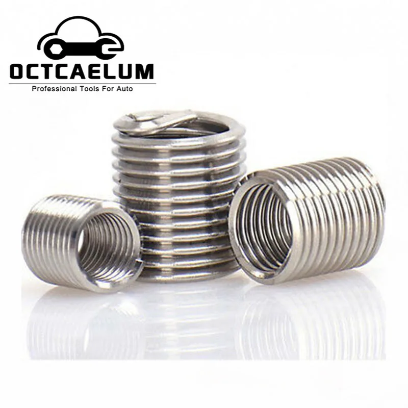 M14 X 1.25 10PCS Stainless Steel Thread Repair Helical Coil Wire Inserts Set For Car Motorcycle Helicoil AT2059K1