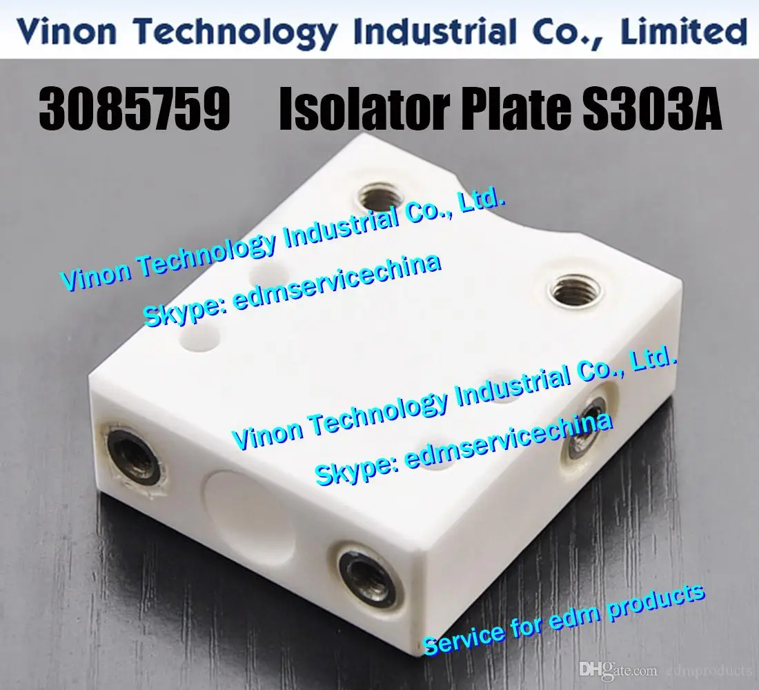 

3085759 edm Isolator Plate S303A 57.5x50x20 Distance 36mm Upper for Sodic AQ325,AQ535 90-1 type edm Guide Block Ceramic