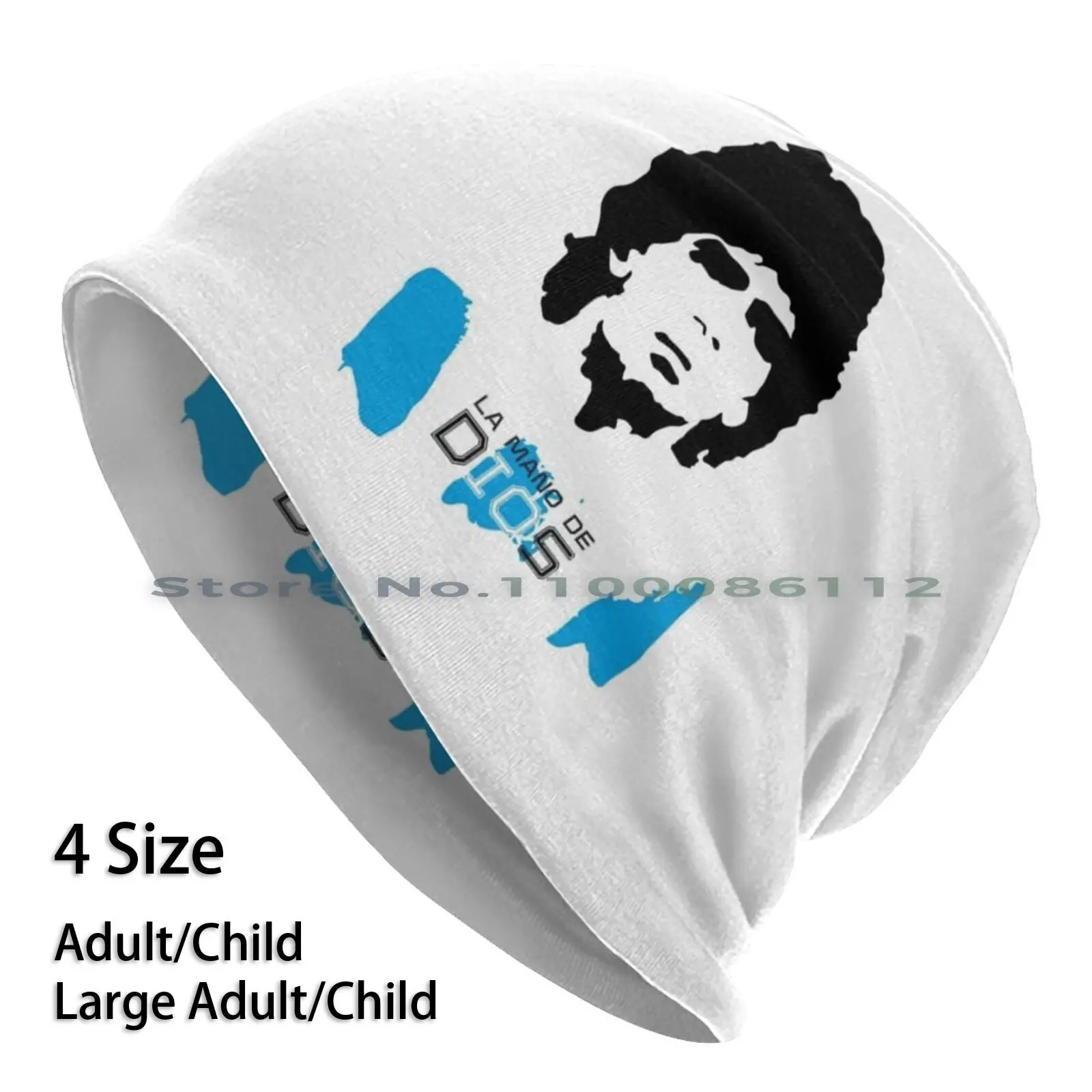 Maradona - Dios Beanies Knit Hat Football Argentina Soccer Napoli Diego Maradona Ronaldo Brazil Italy Lionel Sport Patterns