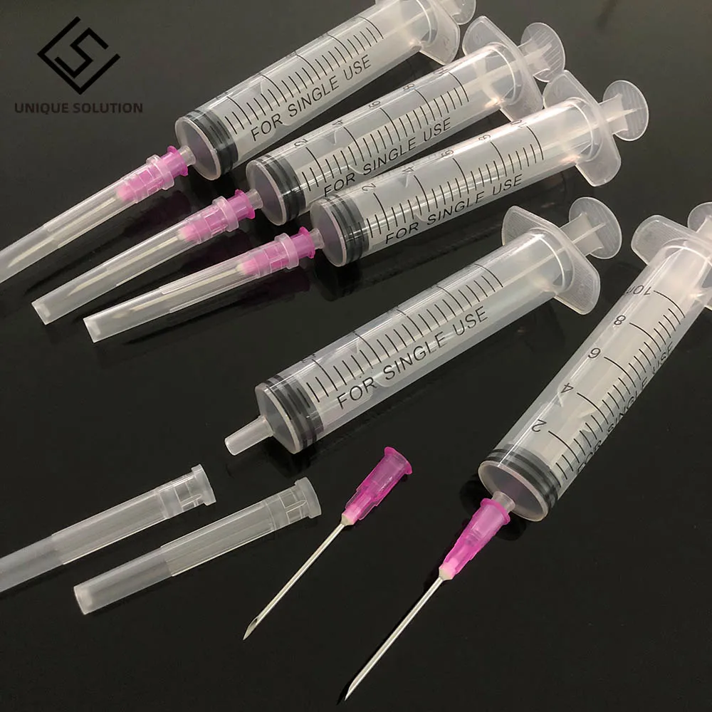 10mL Plastic Syringe Hydroponics Analyze Measuring Cubs Nutrients Syringe needle For Injectors Ink Cartridge Pets Cat Feeders