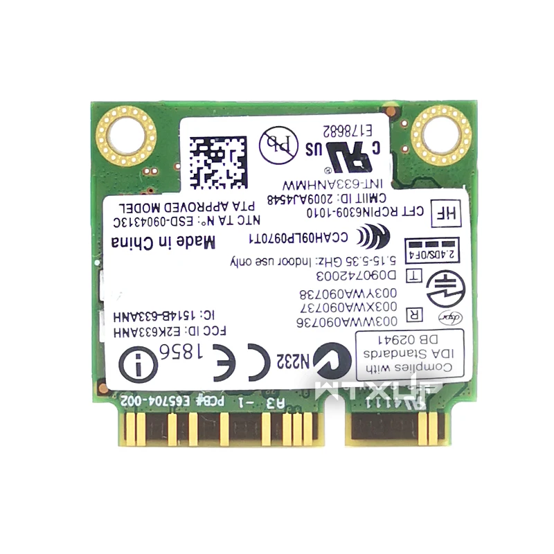 Ultimate-N 6300 633ANHMW Dual Band 450Mbps Half Mini PCI-E wifi Adapter Wireless Wlan Card 6300AN for Acer/Asus/Dell