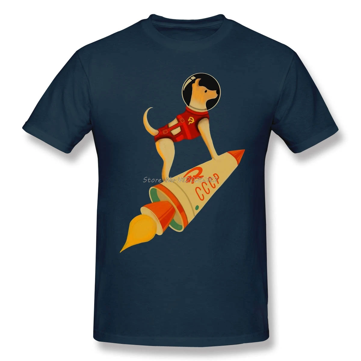 الرجال السفر الفضاء تحتل المريخ 2026 Laika و CCCP السوفياتي روسيا سوبر الفضاء صاروخ الكلب القطن الخالص قميص تيز Harajuku التي شيرت