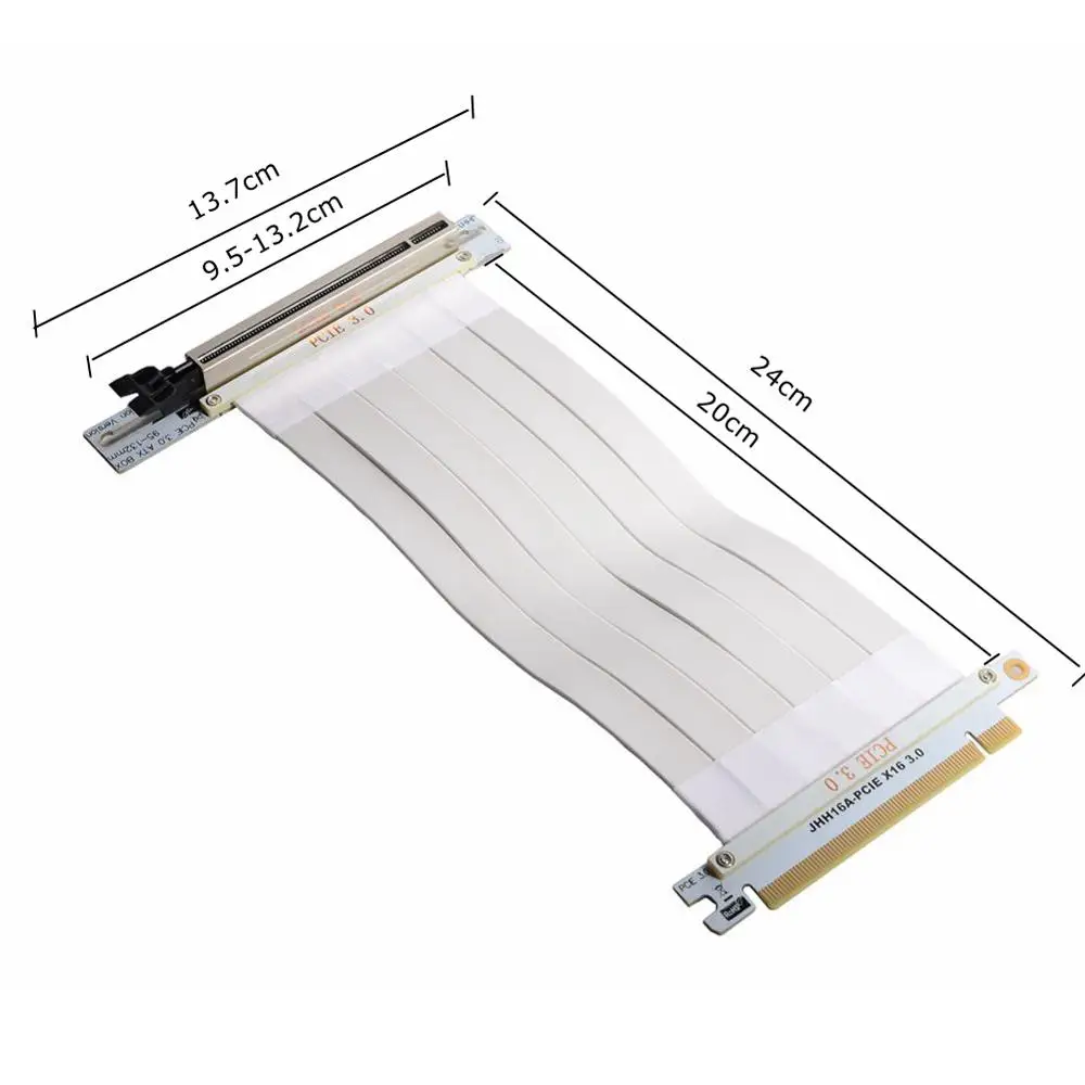 كابل تمديد PCIe 3.0 GEN3 PCI-E 16X عالي السرعة GPU بزاوية 90 درجة لبطاقة الرسومات RTX 2080Ti
