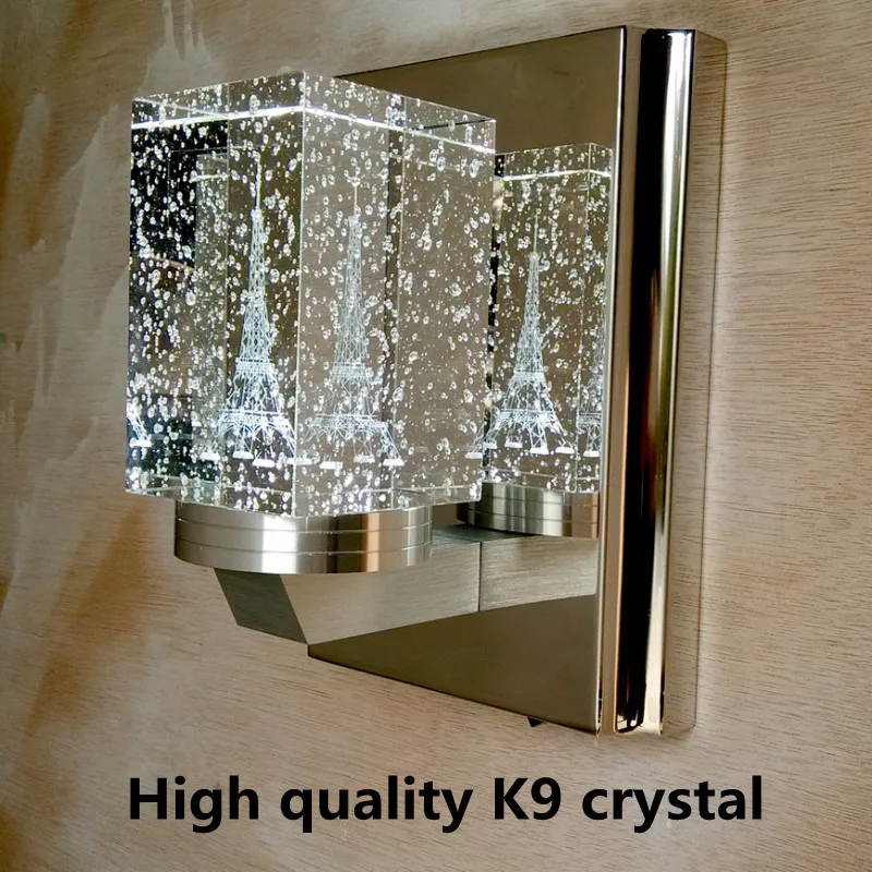 

Luxury Modern LED Crystal Wall Lamp Is Used For Bedroom Bedside Aisle Corridor Living Room Home Decor Wall Lamp AC85-265V