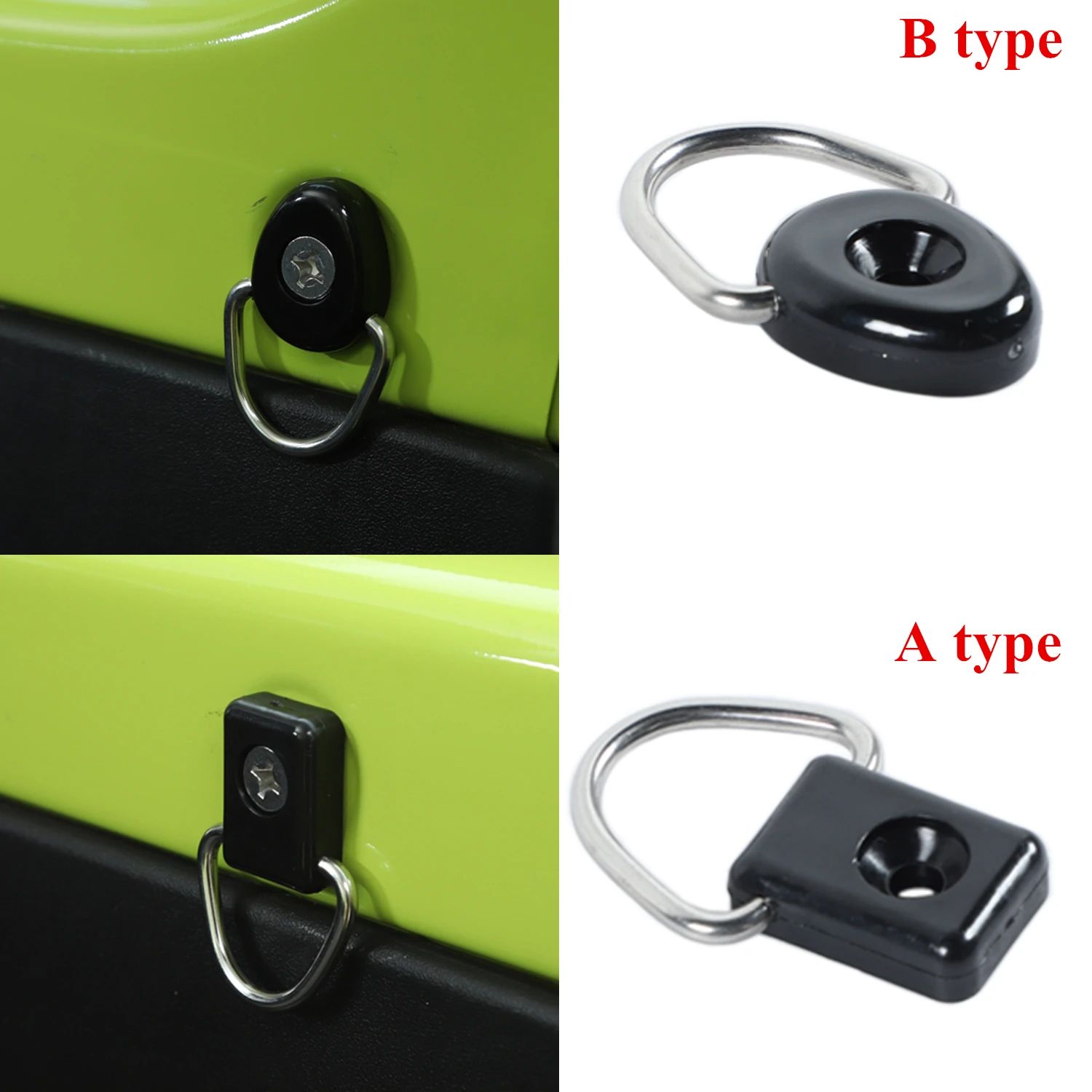 for Suzuki Jimny 2019 2020 2021 2022 2023 JB64 JB74 Car Tie Down Anchors D-Ring Buckle Interior Accessories ABS/Stainless Steel