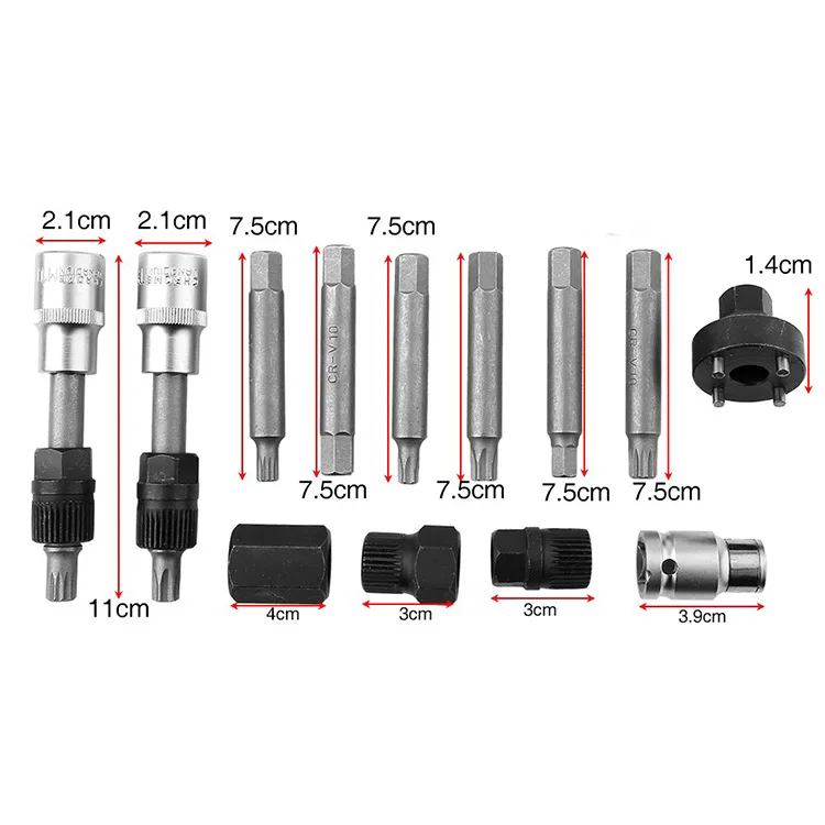 Set di utensili automatici del motore di rimozione della puleggia della ruota libera dell'alternatore 13 Pcs per Mercedes Benz BMW SK1085