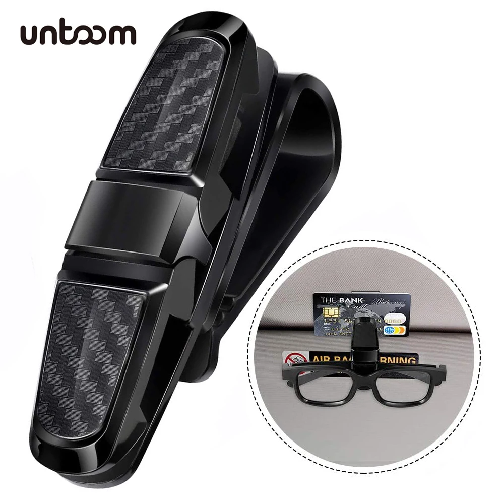 

Car Sun Visor Glasses Holder Universal Eyeglass Holder in Car Sunglasses Case Auto Vehicle Accessories Card Ticket Holder Clip