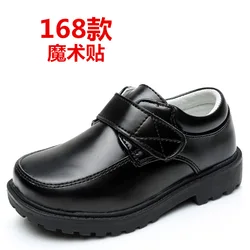 2019 3-5 10 15 Years boys Shoes For School Black Party Shoes For Kids Autumn Fashion Genuine Leather Dance Children Teens Shoe