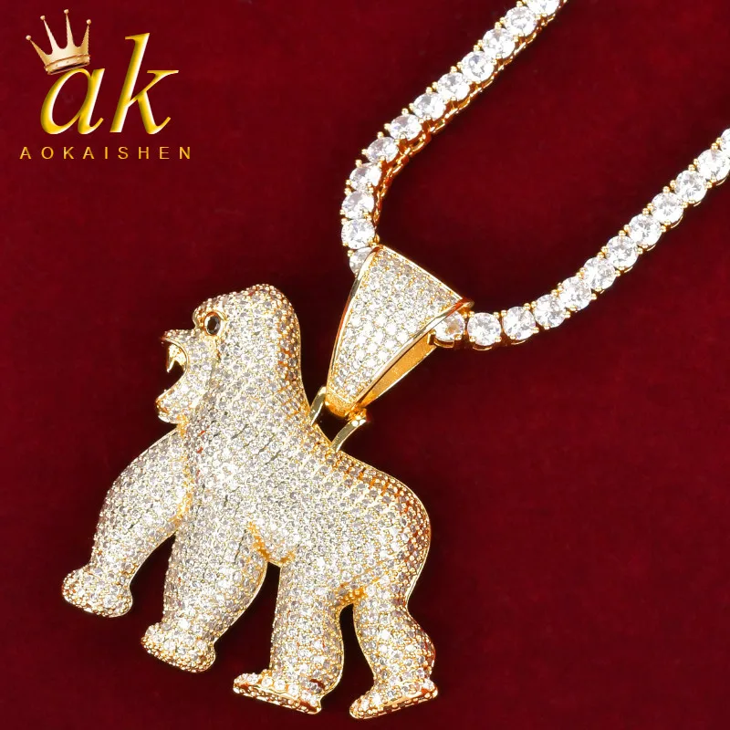 Orangutan Walkingl Pendant Necklace Hip Hop Rock Street Jewelry