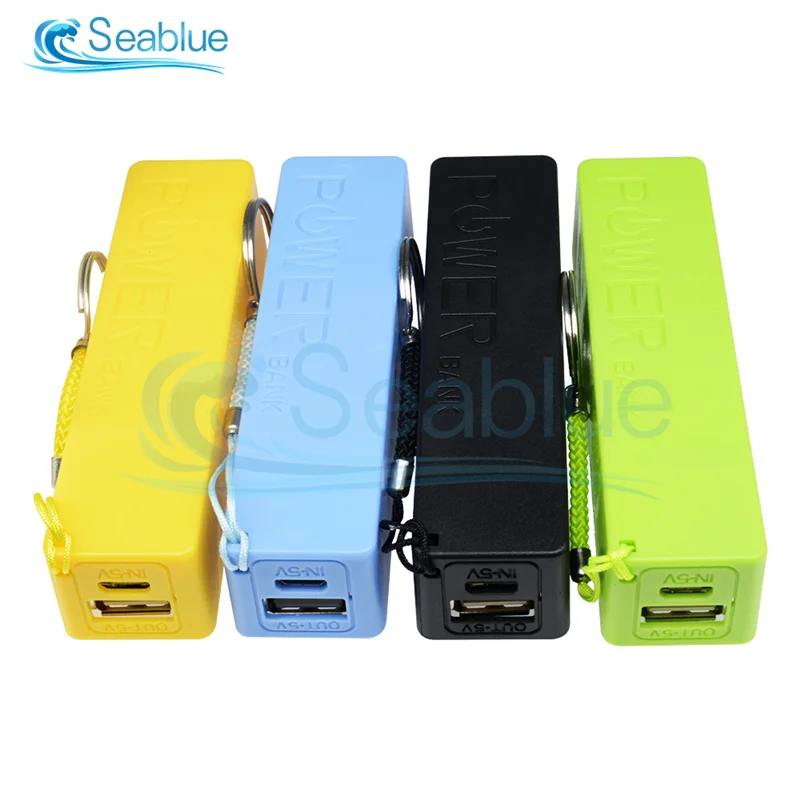 USB Mobile Power Charger Packing Box Battery Box 1 X 18650 DIY Portable Black White Pink Blue Yellow Green