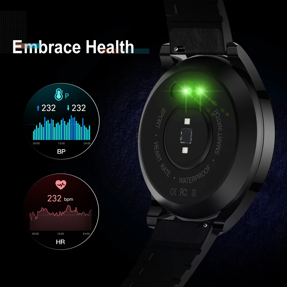 Rogbid Smartwatch GT ใหม่2021 Touch สมาร์ทนาฬิกาผู้ชายกันน้ำโลหะกรอบ Sleep Fitness Tracker นาฬิกาสำหรับ Android IOS