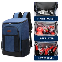 DENUONISS-mochila térmica de gran capacidad para mujer, bolsa térmica con aislamiento para exteriores, 28 latas, para Picnic, comida y cerveza