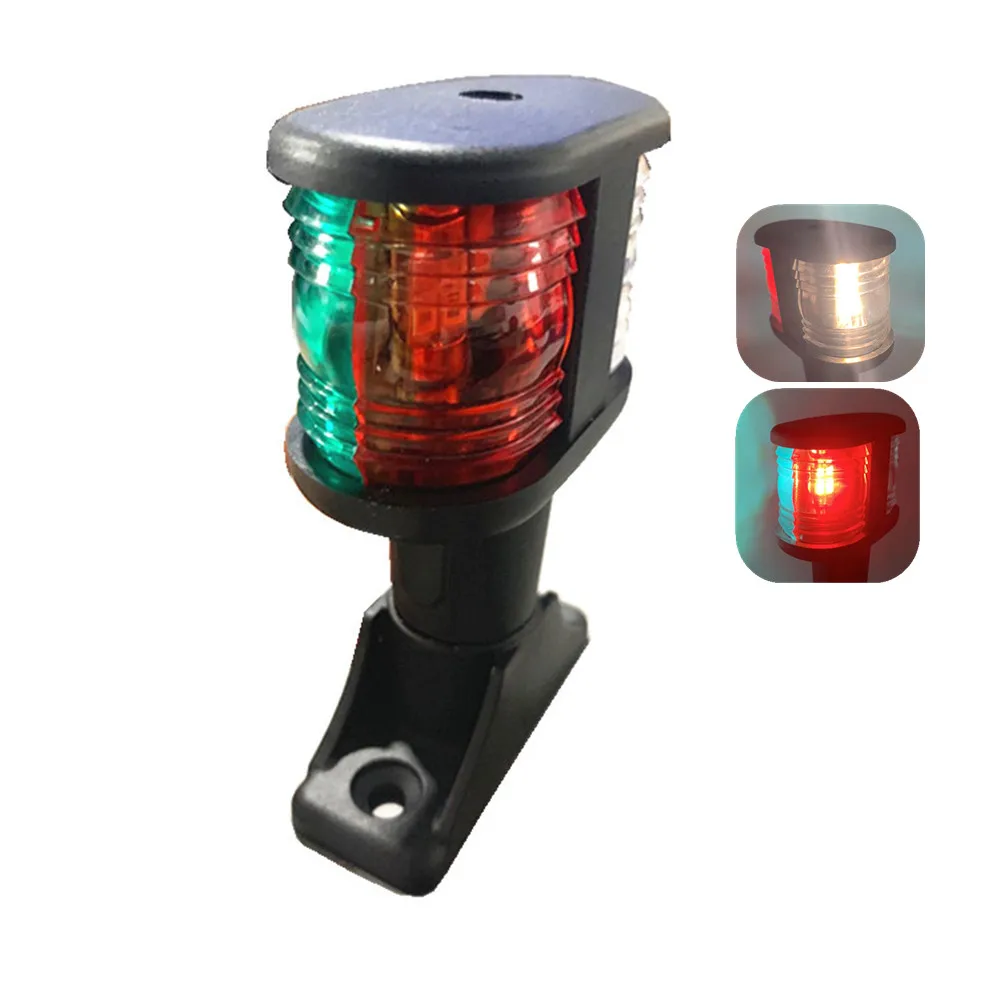 Accessori per barche a vela Marine lampade di poppa di navigazione a tre colori illuminazione rossa verde bianca LED 12VDC Boat