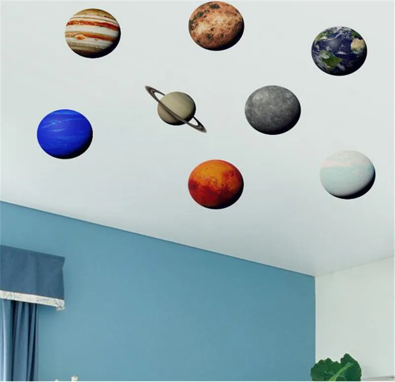 Solar system planet removable decorative wall sticker decals Home decoration