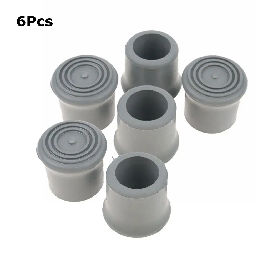 6Pcs 22mm/25mm Safe Rubber Trekking Pole Tip End Cap Crutch Ferrule Walking Stick Cane Feet Cover Chair Table Feet Cover ZXY9853