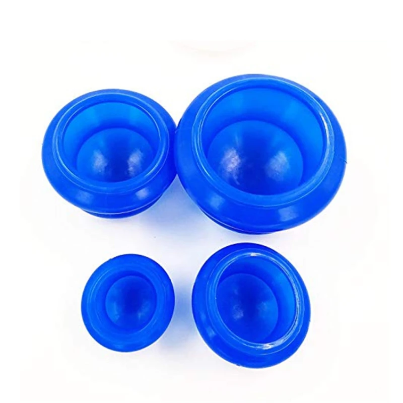 4 PCS Silicone Massage Cups Anticellulite Cups Set Vacuum Cupping Set Massageador Facial Massage Cups Chinese Suction Cups Relax