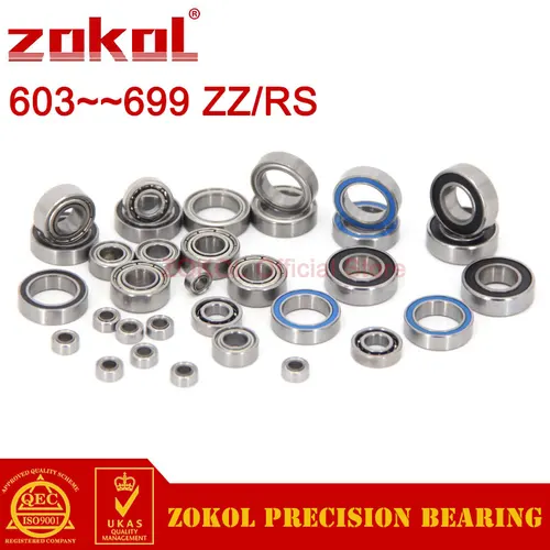 Rodamiento de bolas de ranura profunda en miniatura, alta velocidad, 603, 699, 688, 686, 604, 605, 606, 607, 608, 609, 623, 624, 625, 628zz, 2RS, 626 a 627, 10 unidades por lote