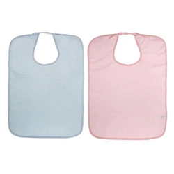 2pcs Seniors Elderly Adult Disability Bib Mealtime Cloth Protector Aid Apron,Adult Mealtime Waterproof Bib