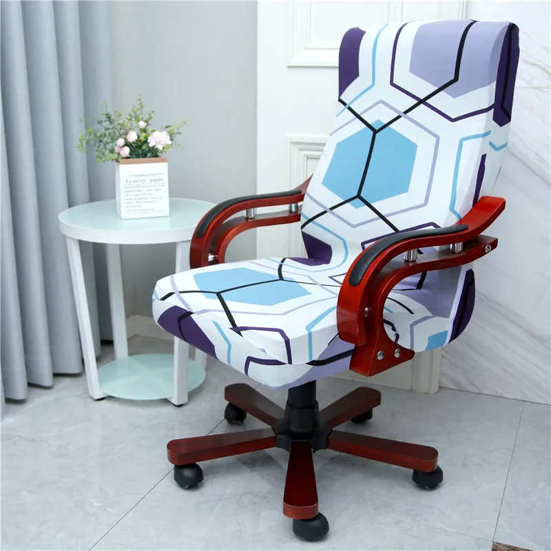 Elasticity Office Computer Chair Cover Dust-proof Armrest Slipcovers Spandex Dust-proof Seat Case for Boss Office Rotating Lift