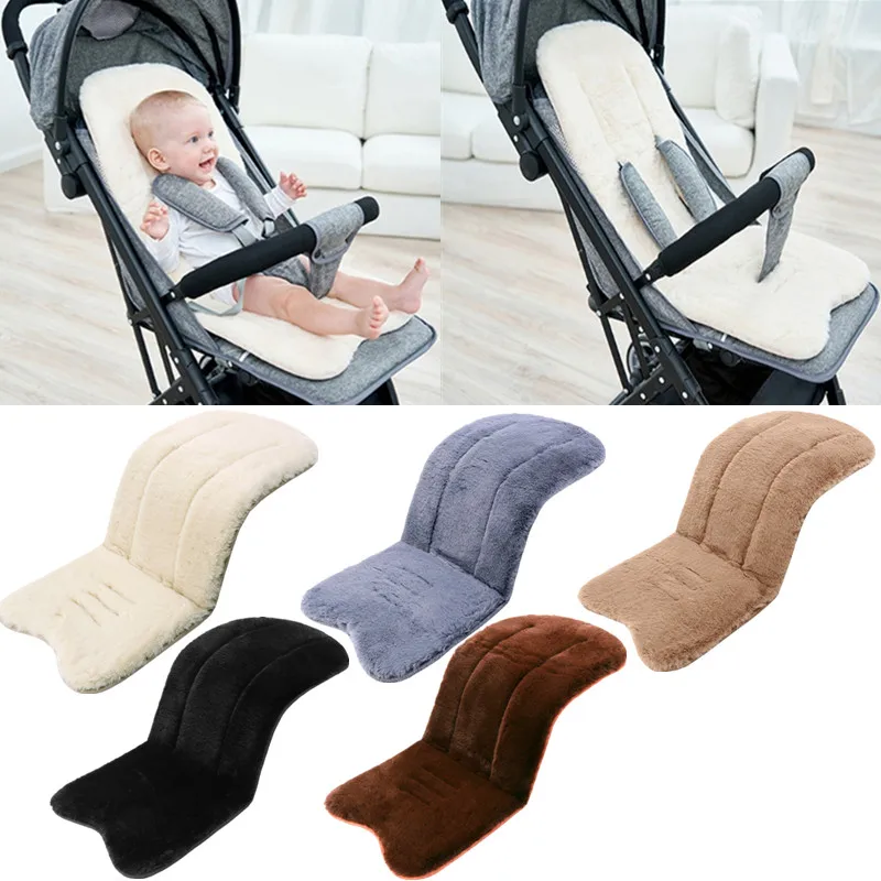 Winter Warm Baby Stroller Mat Soft Thicken Newborn Pram Seat Cushion Kids Infants Pushchair Diaper Pad for Baby Chair Mattress