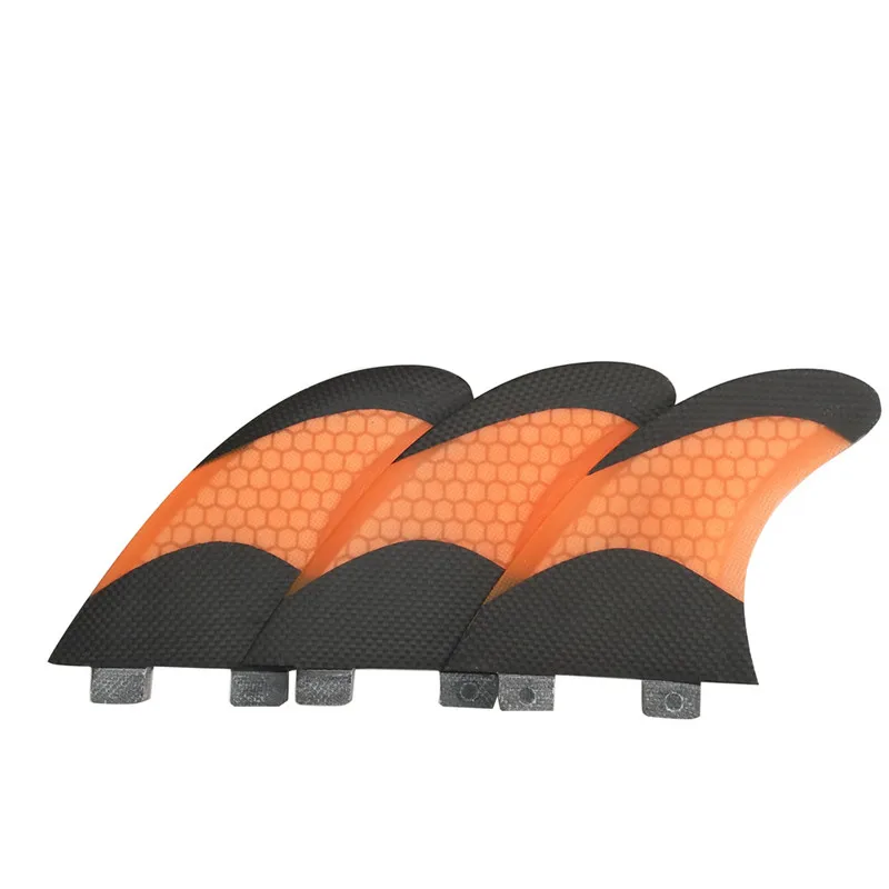 

Upsurf FCS Fin Double Tabs Fins L Size Fiberglass Fins Orange/White/Blue/Green/Yellow With Black Color surfboard accessories