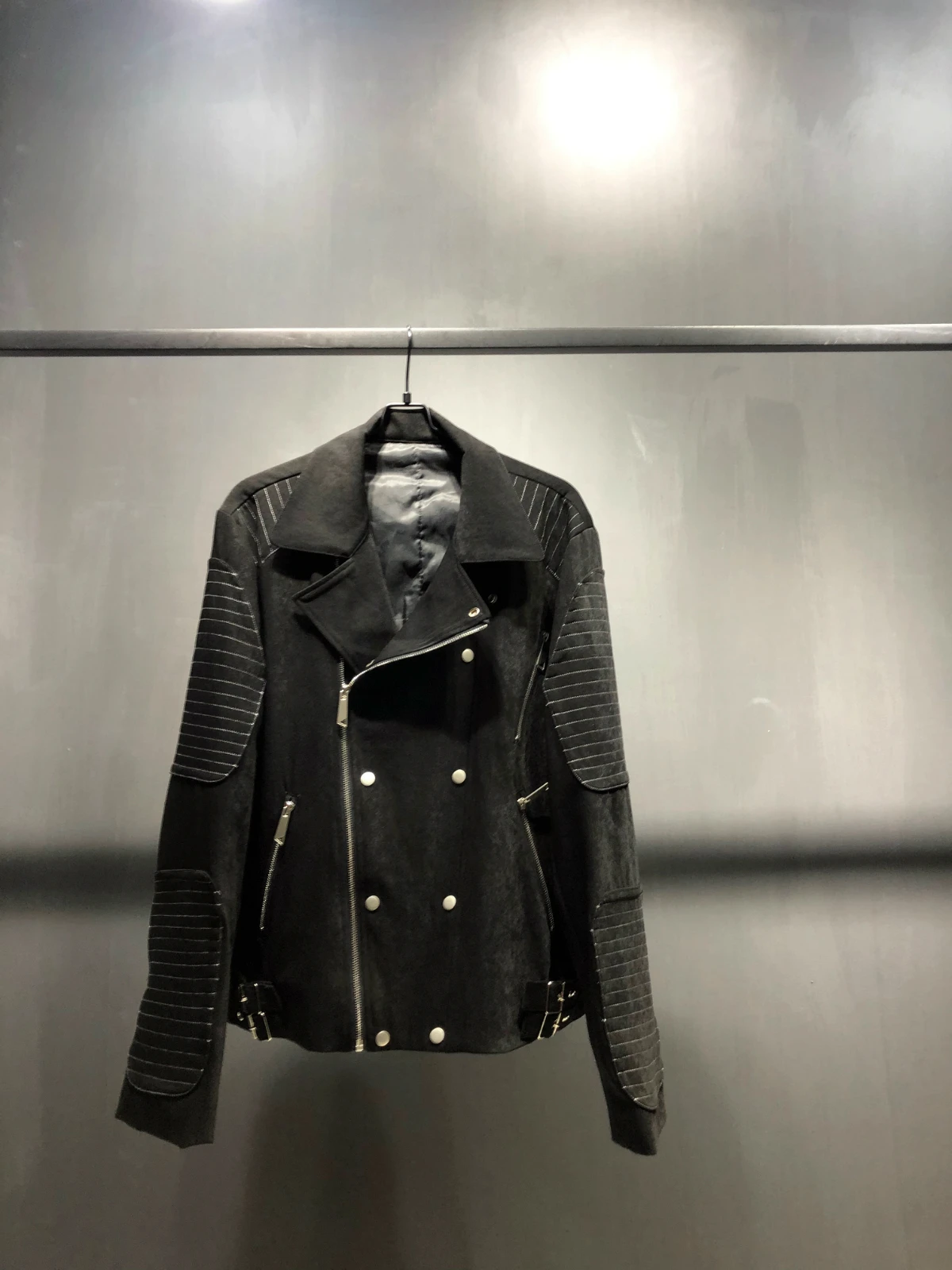 2021 Men's and women's new jackets function motorcycle black coat loose non-Korean original design autumn and winter new product