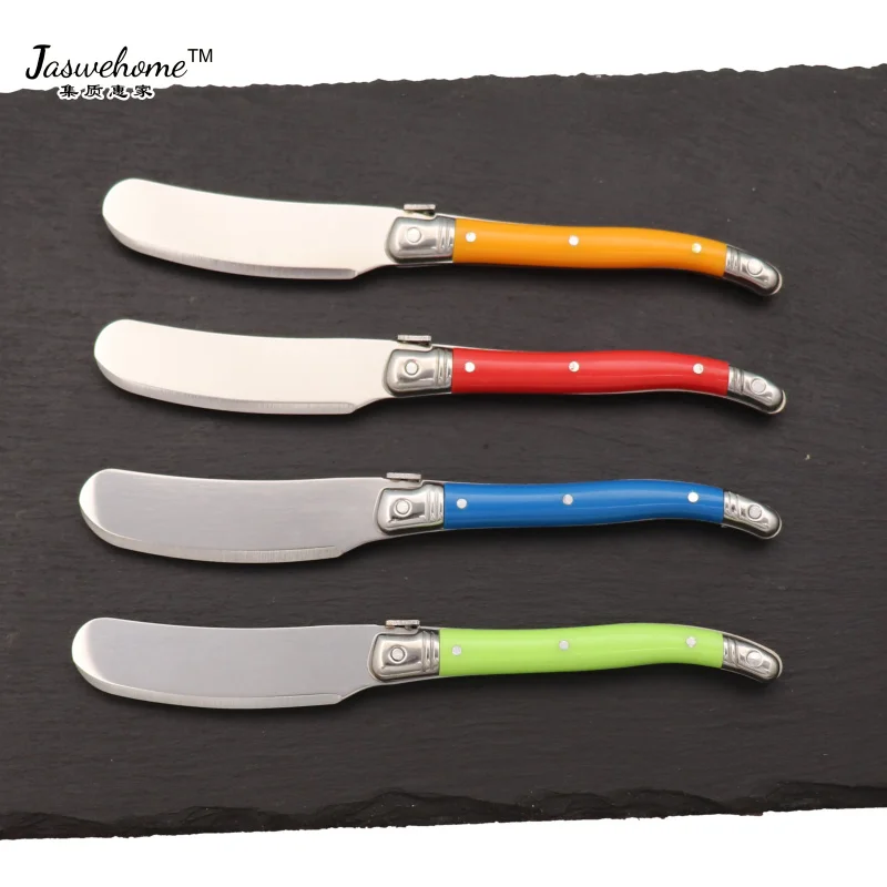 4Pcs/6Pcs Laguiole Stainless Steel Butter Knife Cheese Butter Jam Spatula Child Kid Sandwich Cheese Slicer Cheese Spreader