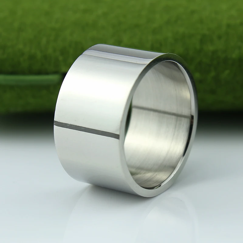 Matte width 12 mm 316L stainless steel ring women's wedding ring fine jewelry titanium steel punk ring