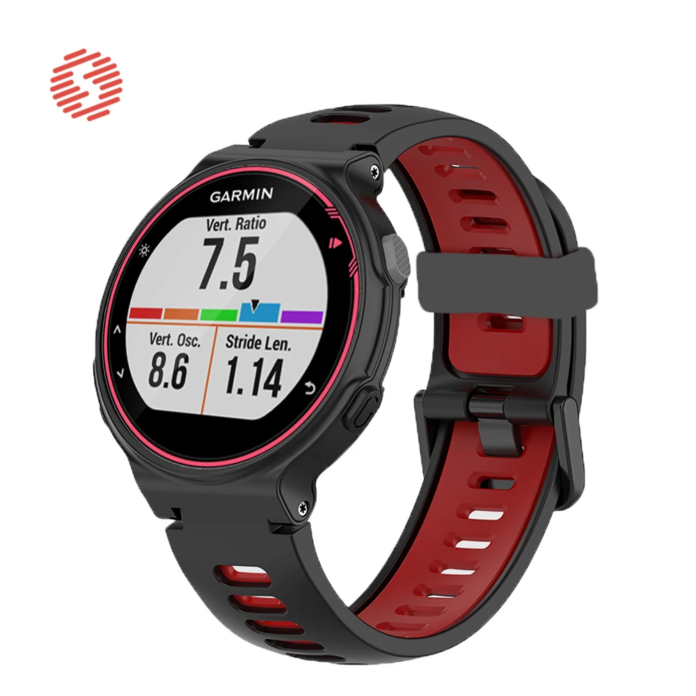 ShengOne Soft Silicone Bracelet Strap for Garmin Forerunner Series 220 230 235 620 630 735XT Watch Band Replacement for Garmin