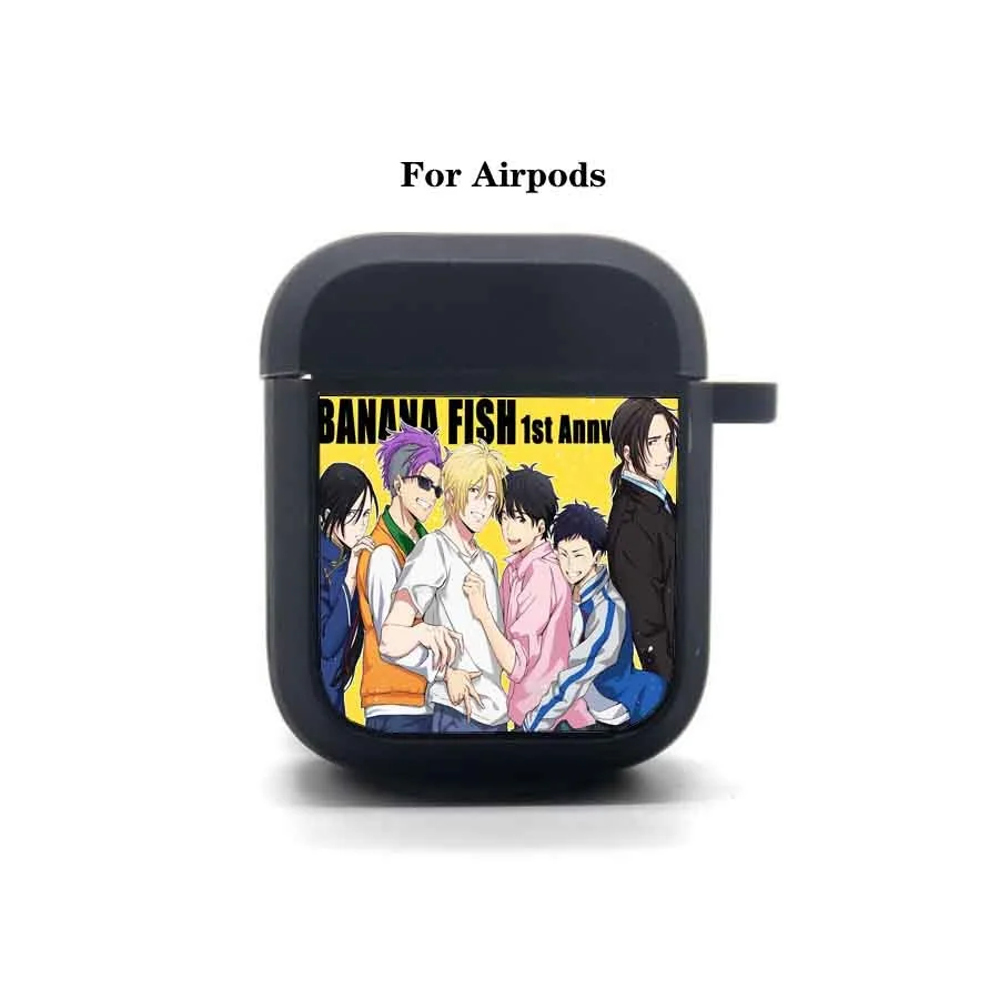 anime Banana Fish AirPods 2 case Cover Apple AirPods 2 Earphone bag Soft Silicone Bluetooth Protective Earphone Case