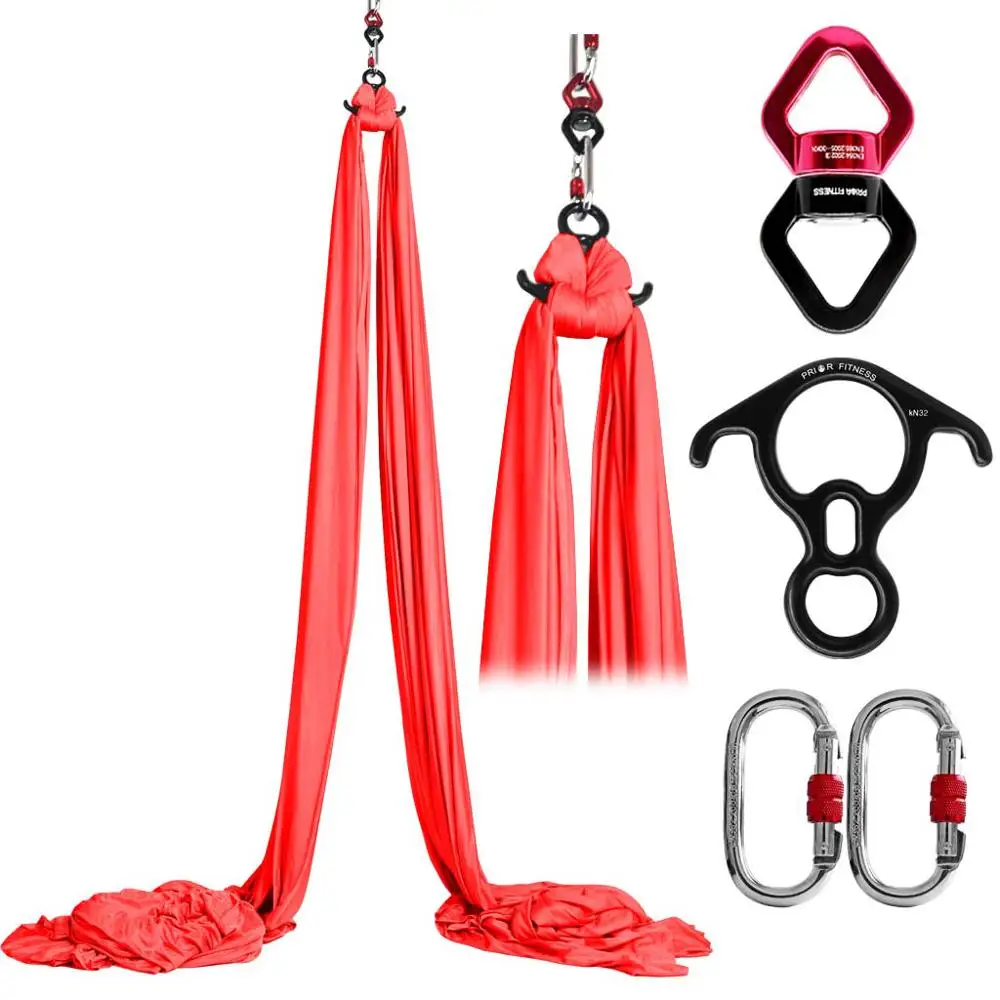 

Hot Sale 10meters 26 Pure Color Yoga Nylon Aerial Silks Set Anti--Gravity Yoga Fitness Lncluding Yoga Accessories