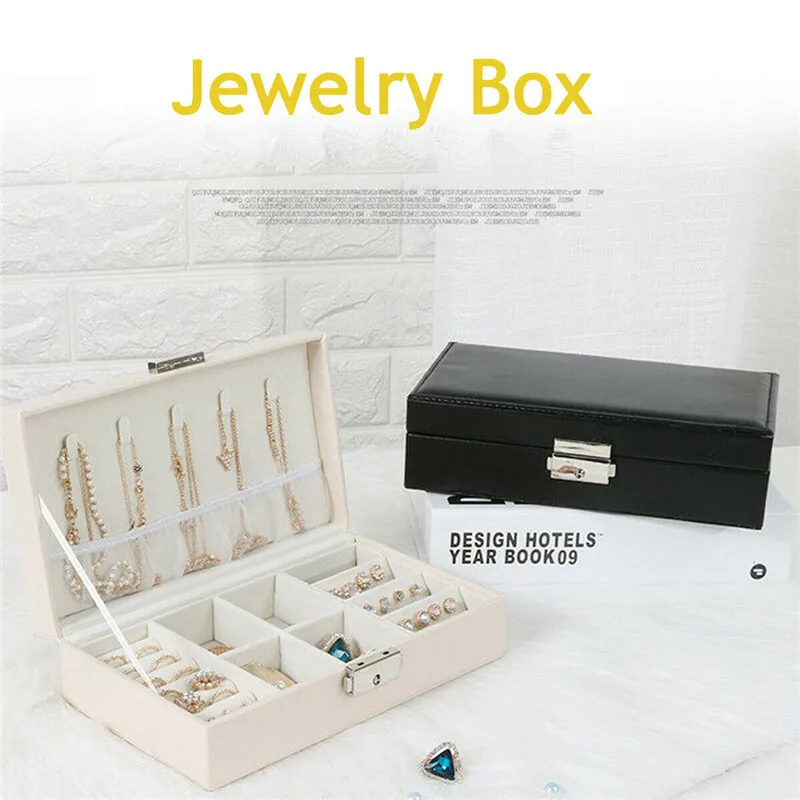 

2019 Portable Travel Jewelry Box Organizer PU Jewellery Ornaments Case Storage Earring Ring Necklace Luxury Holder