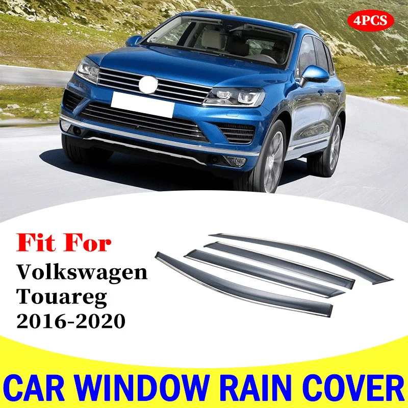 

Козырек для окон Volkswagen VW Touareg 2016-2020, защита от дождя для автомобиля, дефлекторы, навес, отделка, крышка, внешние аксессуары для стайлинга автомобиля