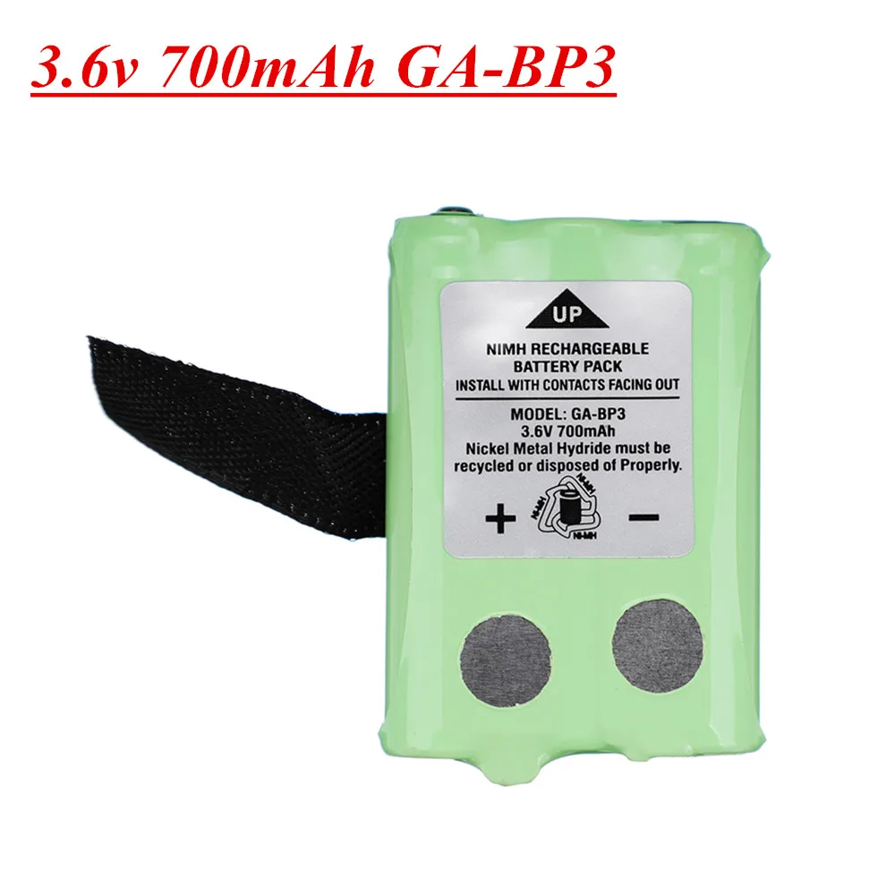 

3.6V GA-BP3 Batteries for Cobra PR145/150 /155G Walkie-Talkie 2-Way Radios 3.6v 700mah Ni-MH Regarable Batteries 1pcs to 4pcs