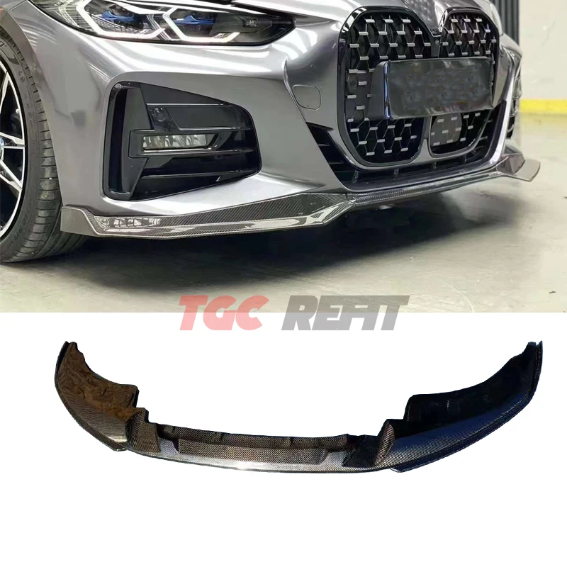 

Real Carbon Fiber Lip Suitable For Bmw 21 New 4-series G22 And G23 Carbon High Quality Front Spoiler Front Bumper Lip Chin