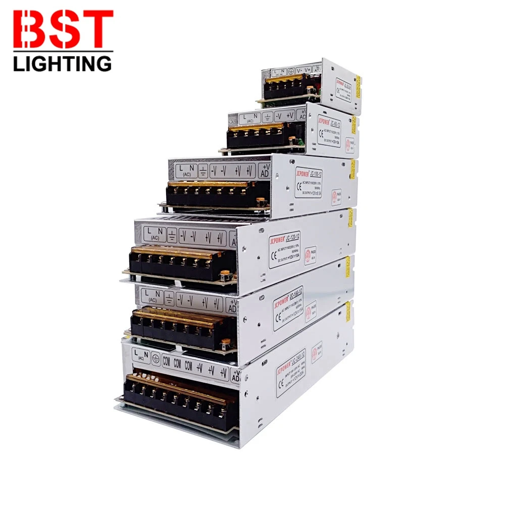 DC12V 1A 2A 3A 5A 8.5A 10A 12A 15A 16.5A 20A 25A 30A 40A Led Power Supply Transformer Led Power Driver Adapter For WS2811 WS2815