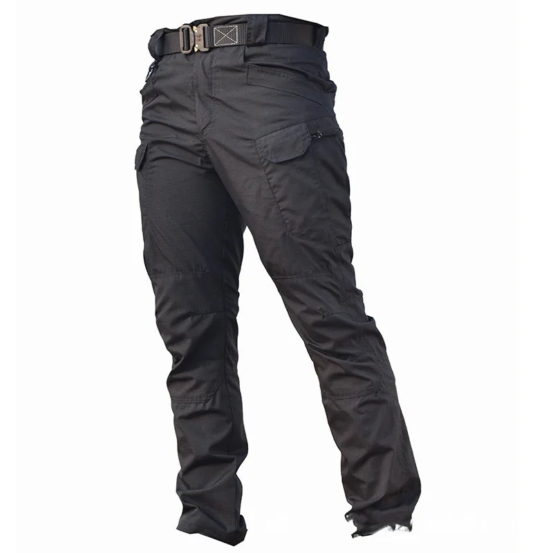 NONE Herren Wasserdichte Cargo Hosen Elastische Mehrere Tasche Militär Männliche Hosen Im Freien Jogger Pant Plus Größe Taktische Hosen Männer 5